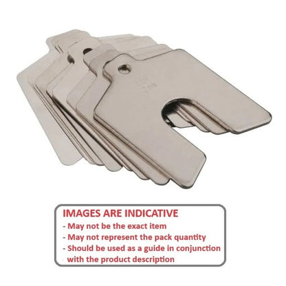 1000201 | SHMPS-42235 (10 Pcs) --- Slotted Shims - 0.015 inch x 0.625 2 inch x 2 inch