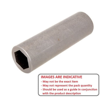 1145048 | SLH-3175-5239-12700 (Each) --- Hex Hole Sleeves - 31.75x52.388x127 mm - Carbon Steel 11L17 Sleeve