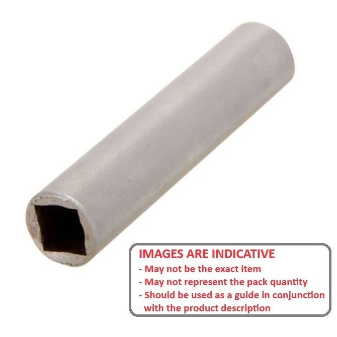 1092590 | SLQ-0953-1746-06350-H (Each) --- Square Hole Sleeves - 9.525x17.463x63.5 mm Plain - Pre-Hardened Steel Sleeve