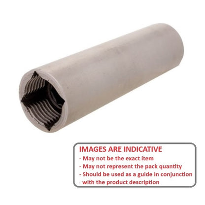 1059857 | SLQ-0476-0795-03810-T (Each) --- Square Hole Sleeves - 4.864x7.938x38.1 mm Threaded - Carbon Steel 11L17 Sleeve