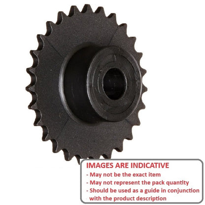 1130297 | SP1-031-015B-024-064-AB (PK-2) --- Roller Chain Sprockets - 24 tooth - 23.8x9.53 mm Simplex - Acetal Sprocket