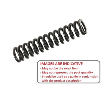 Molla di compressione 37,08 x 76,2 x 2,79 mm - Acciaio - MBA (confezione da 1)