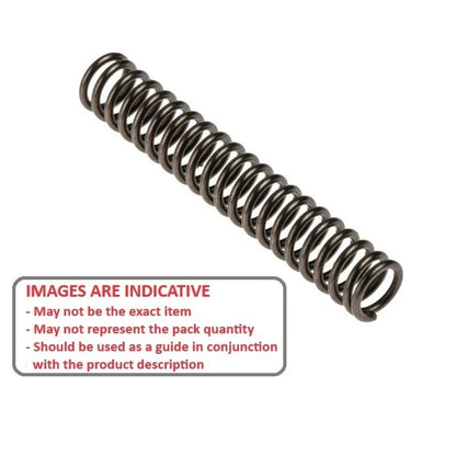 Molla di compressione 9,53 x 254 x 1,09 mm - Acciaio - MBA (confezione da 5)