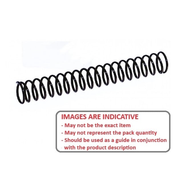 Molla di compressione 4,76 x 254 x 0,64 mm - Acciaio - MBA (confezione da 1)