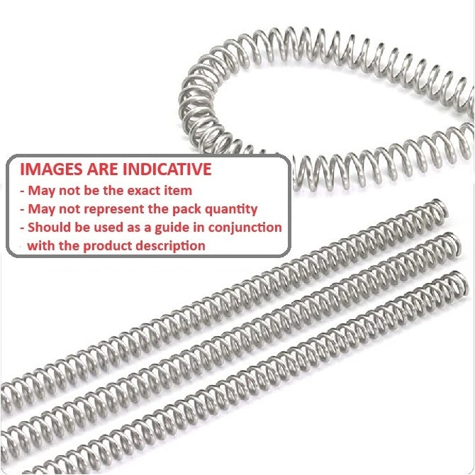 1055369 | CS-0475-5080-07-S1 (Each) --- Compression Springs - 4.75x508x0.71 mm - Stainless Steel Spring