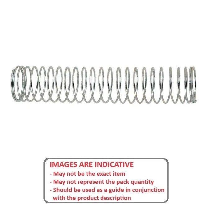 Molla di compressione 4,4 x 35,5 x 0,4 mm - Grado inossidabile 302 - MBA (confezione da 2)