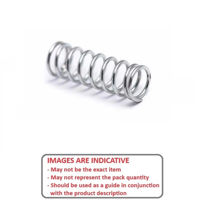 1088068 | CS-0953-0191-08-Z (Each) --- Compression Springs - 9.53x19.1x0.8 mm Music Wire - Carbon Spring Steel Zinc Plated