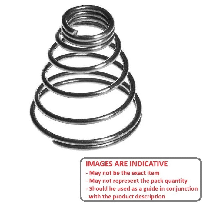 1093941 | CSC-103-006-05-M (Each) --- Conical Springs - 10.3x5.6x7.9 mm - Carbon Spring Steel Music Wire