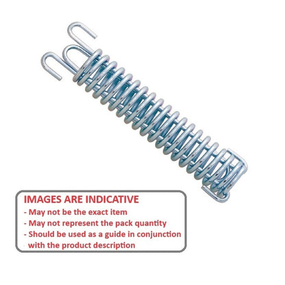 1138637 | DBS-254-152-M (Each) --- Drawbar Springs - 28 kg.cm - 50.8 mm - 22 kg Zinc Plated - Spring Steel