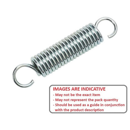 1131345 | ES-2459-1429-30-M (Each) --- Extension Springs - 24.59x142.9x3.05 mm Stainless Steel - Steel - Zinc Spring
