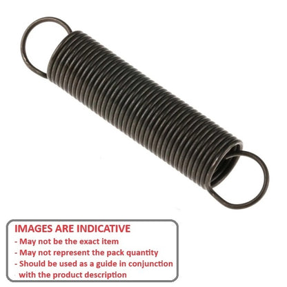 1135745 | ES-2540-1270-22-M (Each) --- Extension Springs - 25.4x127x2.24 mm Music Wire - Steel Spring