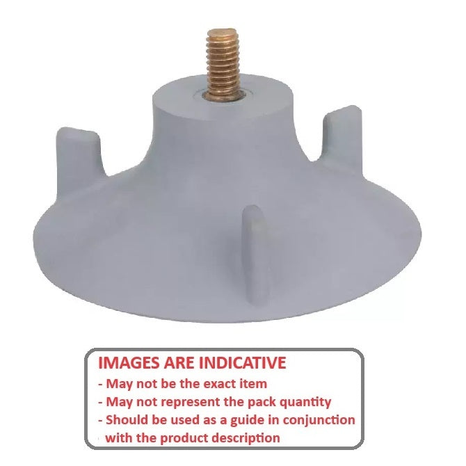 1186969 | A-70RS (PK-4) --- Suction Cups - 95.3x34.9 mm - 5/16-18 x 5/8 Stud - EPDM Rubber Suction Cup