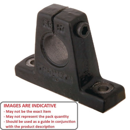 1074740 | SUPBA-06.35 (2 Pcs) --- Pedestal Two Bolt Support - 6.35 mm x 38.1 mm 26.924 / 17.450