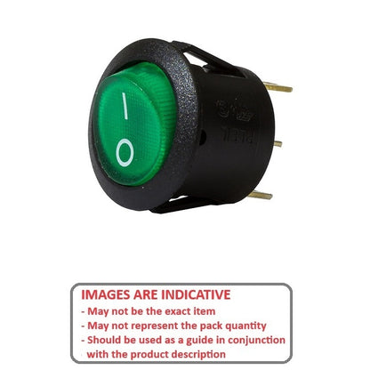 1037806 | SW-020-G (2 Pcs) --- Rocker Switches - Green x 20 12V/20 Amp