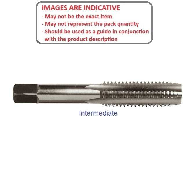 1042828 | TPC-028B-I --- Threading Tools - 6BA - 2.794mm - 0.530 mm / 47.93 TPI - Intermediate Hand Taps - Carbon Steel Tap
