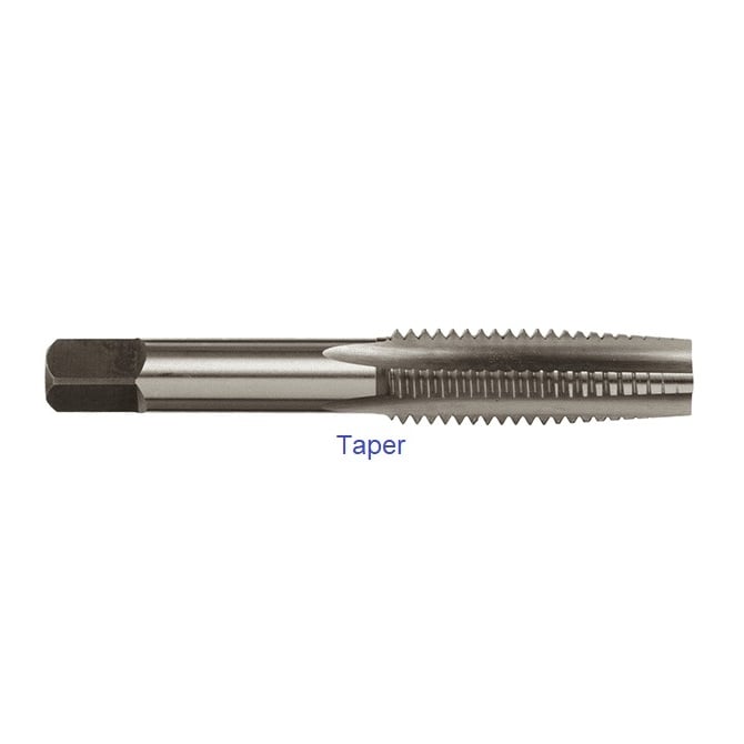 Taraud à main 5-40 UNC - 3,175 mm - Conique en acier au carbone - MBA (Pack de 1)