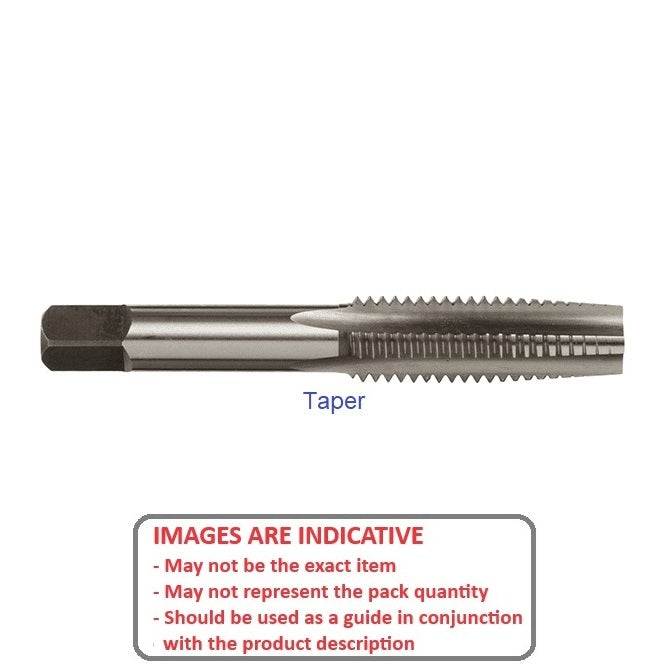 Taraud à main M1,7x0,35 - 1,7 mm - Equiv 10BA - Conique en acier au carbone - MBA (Pack de 5)