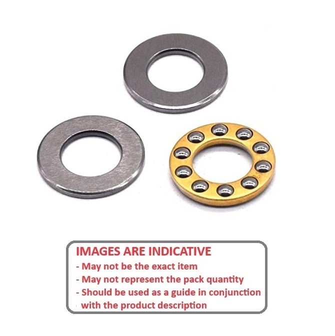 1063103 | T-0050-0110-F-BR --- Thrust Ball Bearings - 5 mm x 11 mm x 4.5 mm / 5 mm