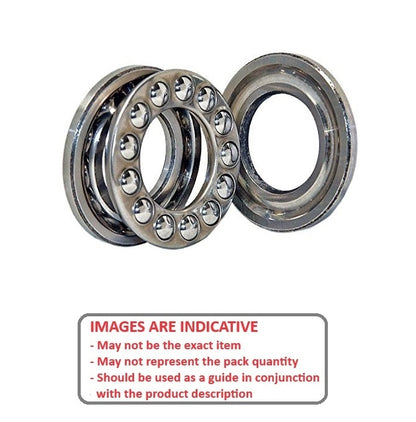 1098408 | T-0120-0260-G-51101-S420-ECO (PK-100) --- Thrust Ball Bearings - 12x26x9 mm / 13 mm Grooved - Stainless Steel AISI 420C Bearing