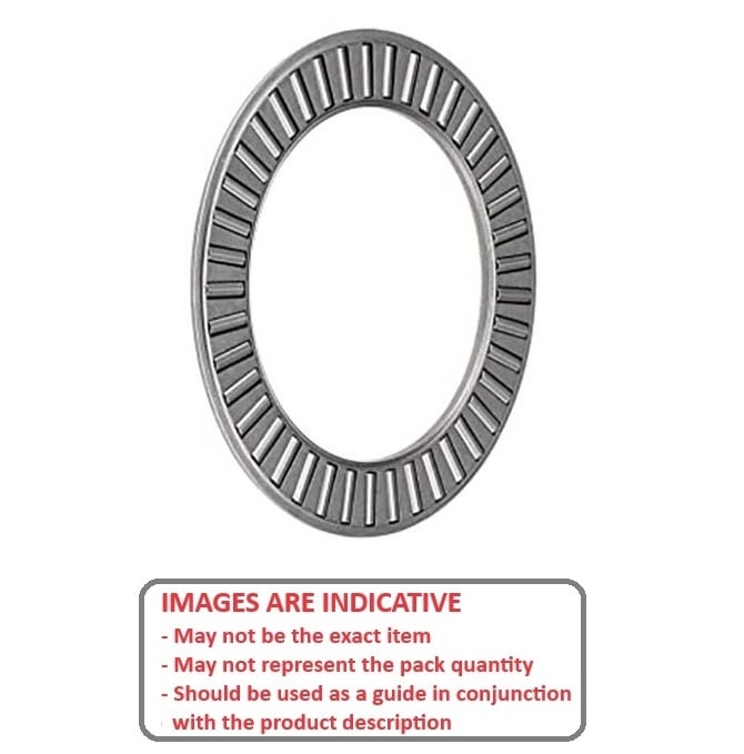 Roulement de butée 44,45 x 63,5 mm – Cage et rouleaux à aiguilles en acier au carbone uniquement – ​​MBA (lot de 1)