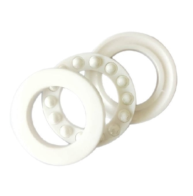 Thrust Ball Bearings - 4x10x4 mm / 4.2 mm Grooved - Ceramic Zirconia ZrO2 Balls and Races