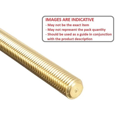 1061728 | AT050M-1000-BR --- Allthread Threaded Rod - M5 (5x0.8mm) x  0.800 mm / 31.75 TPI x 1000 mm