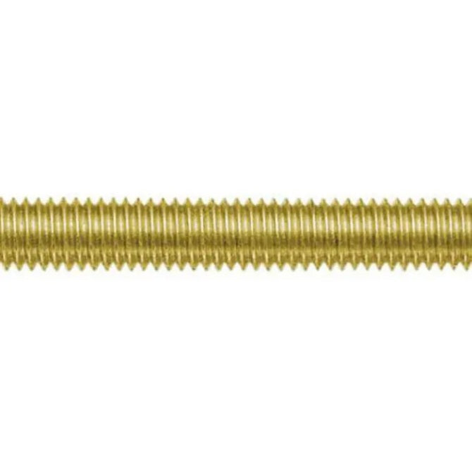 1074314 | AT064F-0914-BR (Each) --- Allthread Threaded Rod - 1/4-28 UNF - 6.35mm - 0.907 mm / 28 TPI 914.4 mm - Brass