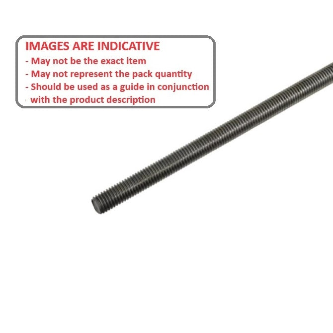 1051524 | AT040M-1000-M (Length) --- Allthread Threaded Rod - M4 - 4x0.7mm - 0.700 mm / 36.29 TPI 1000 mm - Steel