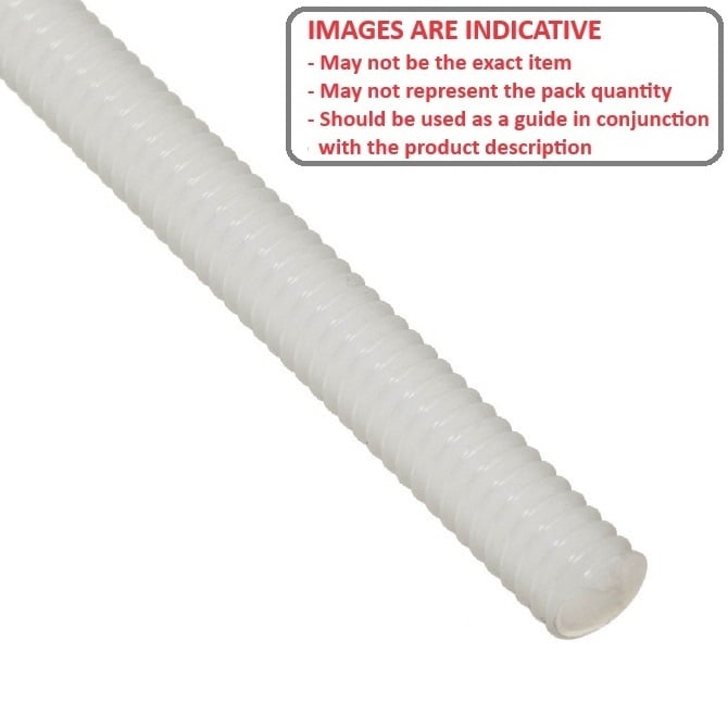 Barra filettata Allthread 5-8-11 UNC x 300 mm - Nylon 6-6 - MBA (1 lunghezza)