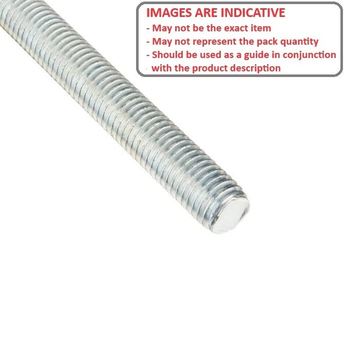 1128726 | AT222W-0914-MZ (Length) --- Allthread Threaded Rod - 7/8-9 BSW - 22.23mm - 2.822 mm / 9 TPI 914.4 mm - Zinc Plated Mild Steel