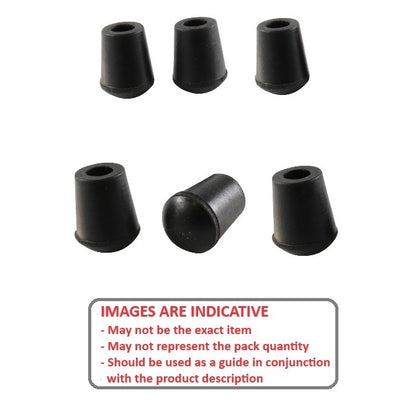 1071166 | TIPR-06.30-BL (50 Pcs) --- Round Tips - 6.3 mm Black