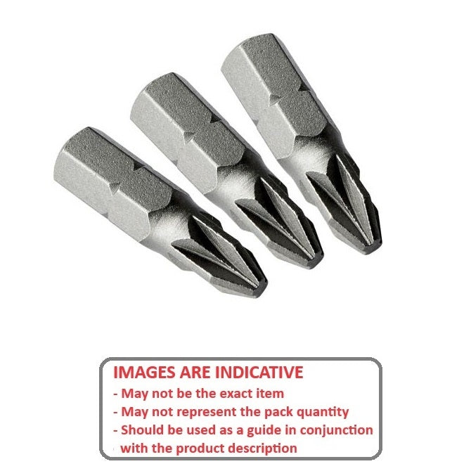 1225929 | GFB11C (2 Pcs) --- Bits Tools - Pozidrive x  Size 2 x 25 mm