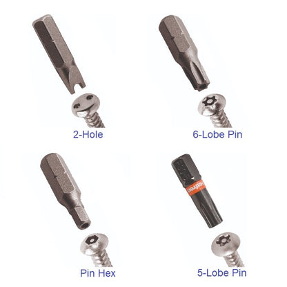 1067133 | TL-SEC-0600-PVSP-PB --- Screw - M6 (Size 2) Post Combination Square Phillips Power Bit