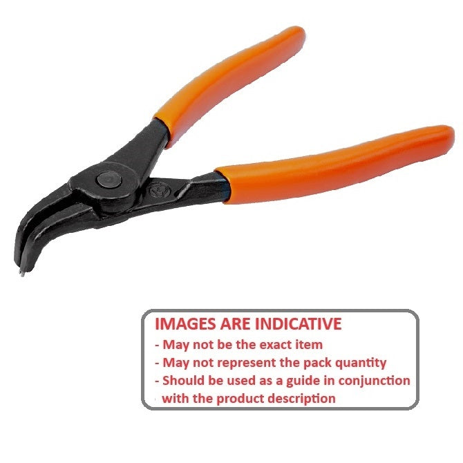 1050196 | PRS-E023-90M (Each) --- Circlip Pliers Tools - Clip Size Range 3.97 mm - 5/32 Imperial - Small Hole 90 ° - External Only External