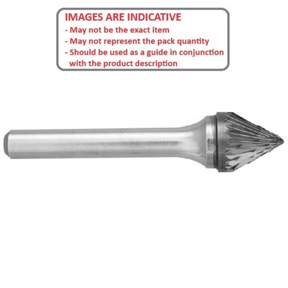 1231589 | GAR68022RS (Each) --- Rotary Files Tools - Type Taper Shape - 90 deg - 9.525 Double Cut - Carbon Steel File