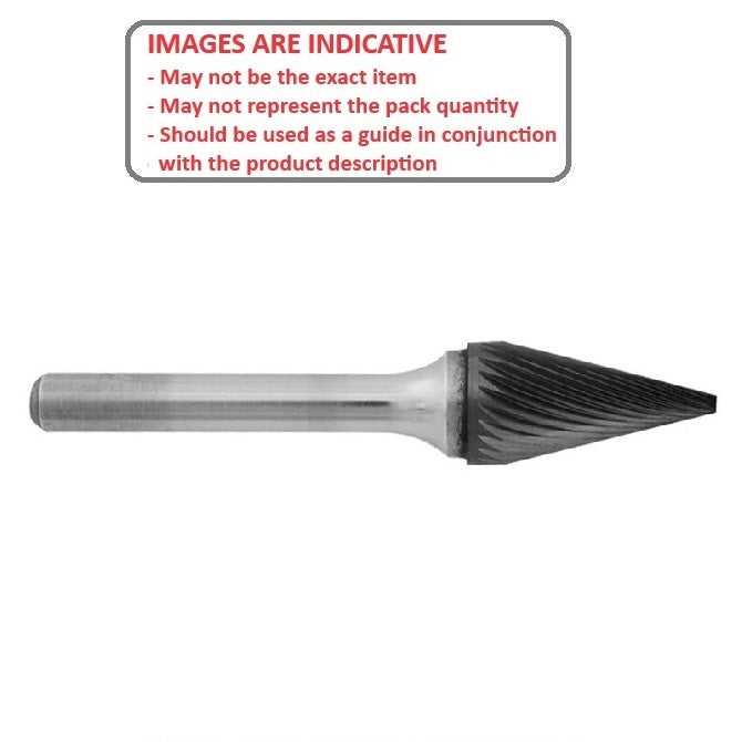 1227468 | GAR73080RS --- Rotary Files Tools - Cone - Flat Shape (22 deg) x 6.35 x 12.7