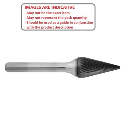 1231745 | GAR70032RS (Each) --- Rotary Files Tools - Type Cone - Flat Shape - 28 deg - 12.7 - 22.225 Double Cut - Carbon Steel File