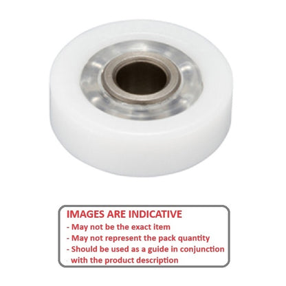 1103228 | P-WR12216-U-1E-PPGL (PK-100) --- Special Type Bearings - 12.7x34.925 - 11.113 / 12.700 / 1.59 mm - Polypropylene Bearing