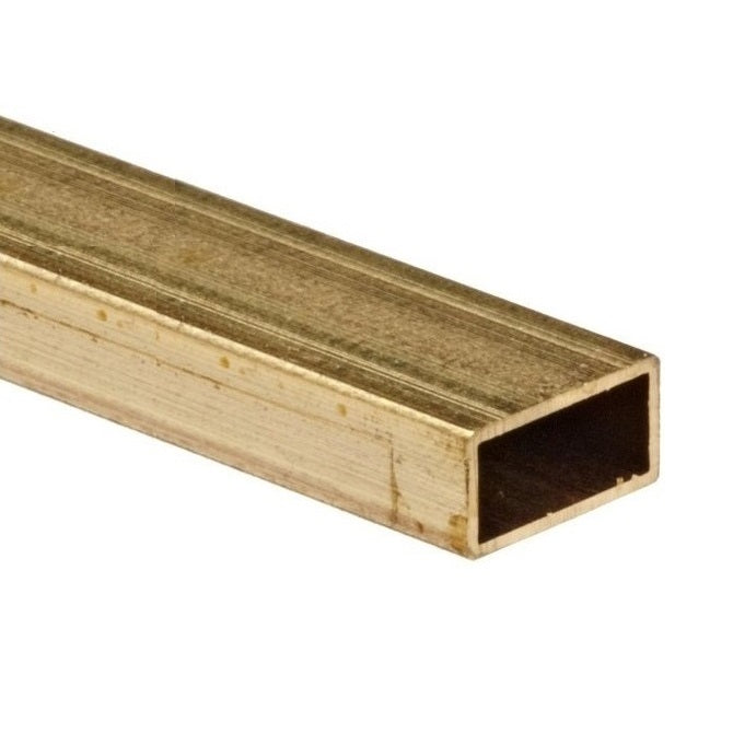 Tubo rettangolare 2,38 x 4,76 x 304,8 mm - Ottone - MBA (confezione da 1)