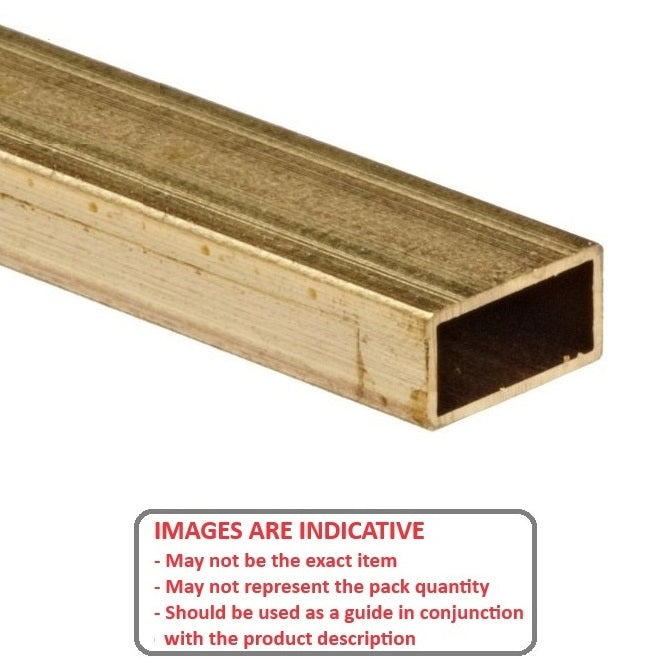 1048873 | 2T-0064-0032-0300-BR (Each) --- Rectangular Tube - 3.18x6.35x304.8 mm - Brass