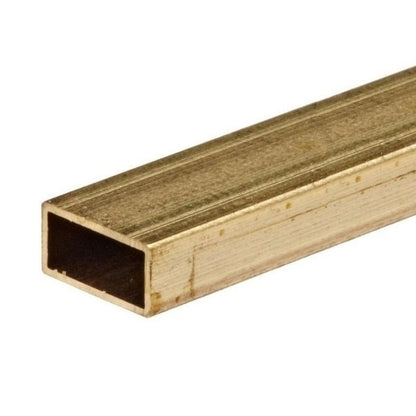 1041109 | 2T-0048-0024-0300-BR (Each) --- Rectangular Tube - 2.38x4.76x304.8 mm - Brass