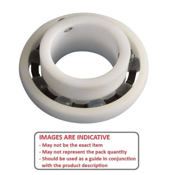 1121687 | P-UC204-12-AGL (PK-5) --- Spherical OD Bearings - 19.05x47x31 mm Suits Plastic Housings - Acetal with Glass Balls Bearing
