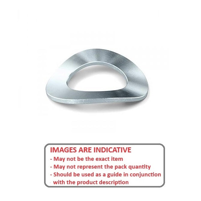 1080352 | W0080-T-016-015-W2-CZ (PK-95) --- Spring Washers - 8x15x1.5 mm Wave - Carbon Spring Steel Zinc Plated Washer