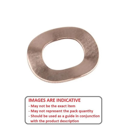 1056385 | W0048-T-010-008-W3-BC (PK-10) --- Spring Washers - 4.76x9.53x0.81 mm Wave - Beryllium Copper Washer