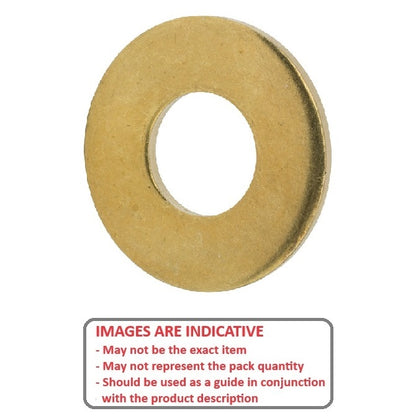 1138213 | W0240-F-044-020-BR (Pack of 100)  --- Flat Washers - 24x44x2 mm Commercial - Brass Washer