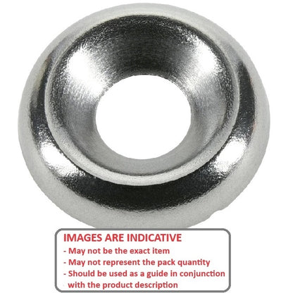 1049514 | W0035-CU-010-024-S3 (PK-10) --- Cup Washers - 3.5x10.3x2.4 mm - Stainless Steel 303 PV Similar to A2, 304, 18-8 Washer