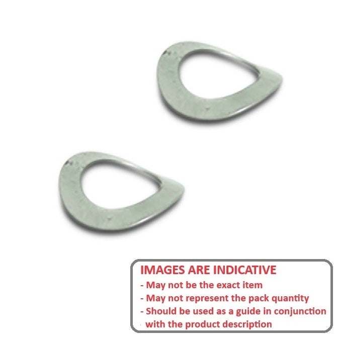 1052193 | W0040-T-008-008-WC-Z (PK-100) --- Spring Washers - 4x8x0.8 mm Curved - Carbon Spring Steel HRC 43-50 Washer