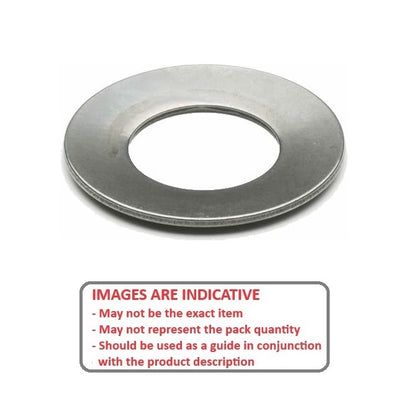 1133919 | W0123-D-022-035-BB-C (Pack of 10)  --- Disc Spring Washers - 21.8x12.1x0.35 mm Ball Bearing Type - Carbon Steel Washer
