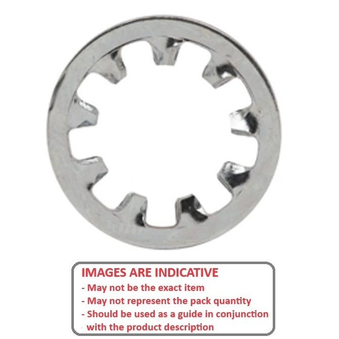 1052477 | W0040-LI-009-006-S4 (PK-50) --- Lock Washers - 4x8.8x0.6 mm Internal Tooth Washer