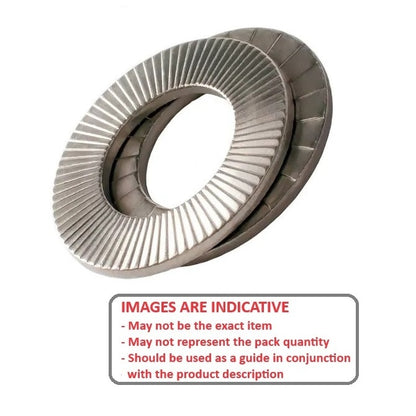1094739 | W0110-LK-019-022-LR-S6 (PK-200) --- LockRite Washers - 11.1x18.5 - Per Pair - 2.2 316 Stainless Steel - Stainless Steel 316 Similar to A4, 18-10 Washer